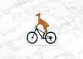 Deer on Mountain Bike Sticker, Water Bottle Stickers, Laptop Stickers, Laptop Decals, Funny Stickers, Watercolor Stickers
