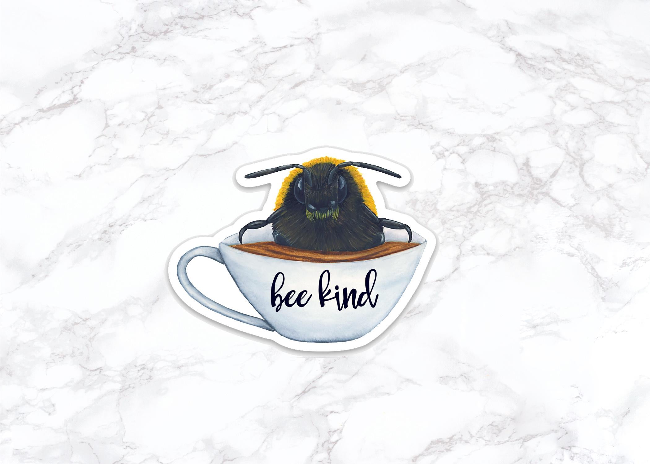 Bee Kind Sticker, Cute Bee Sticker, Water Bottle Stickers, Laptop Stickers, Laptop Decals, Funny Stickers, Watercolor Stickers