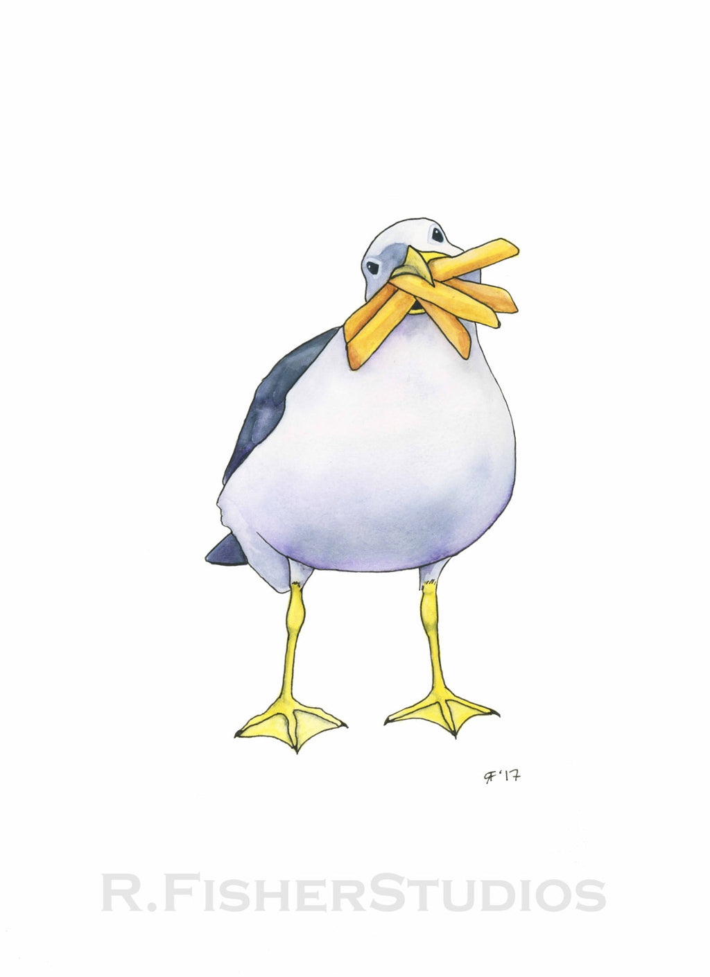 French Fry Gull With A Big Mouthfull
