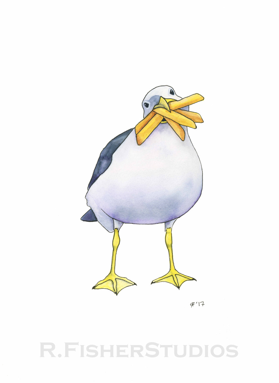 French Fry Gull With A Big Mouthfull