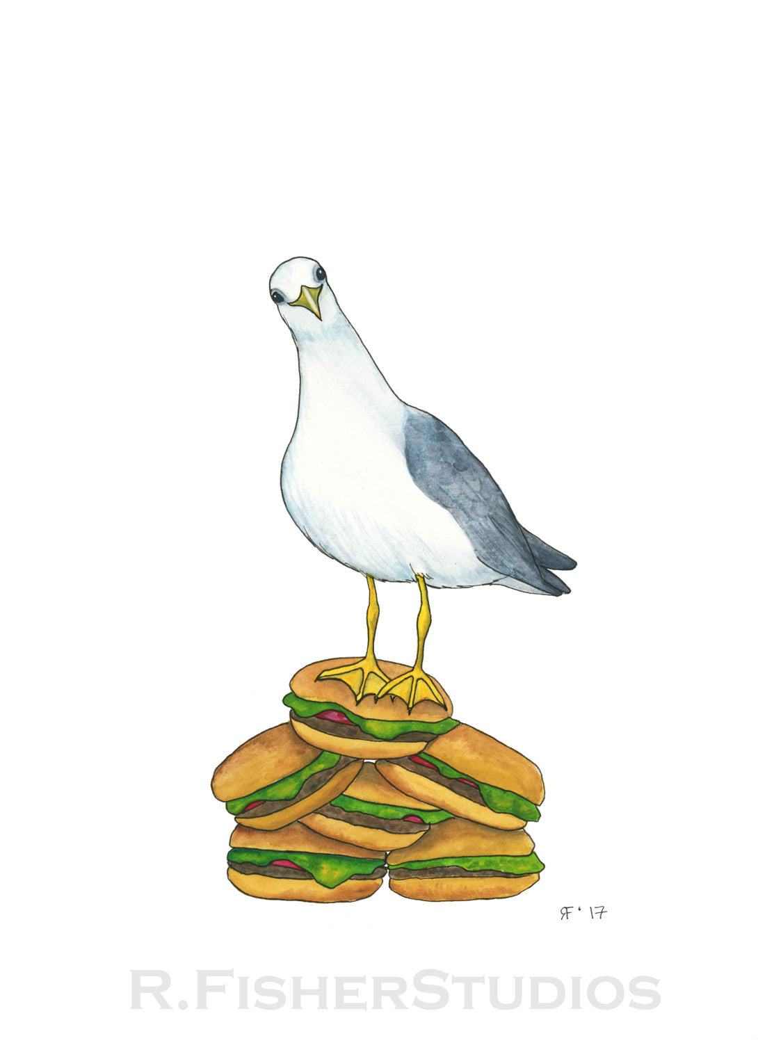 Hamburger Gull on it's Hill of Happiness