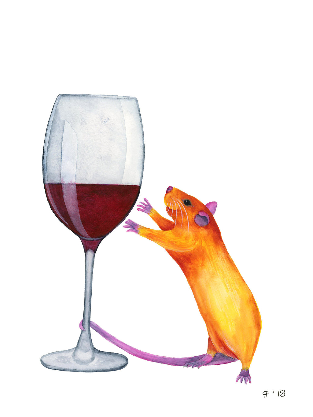Rosie likes Her Wine Red