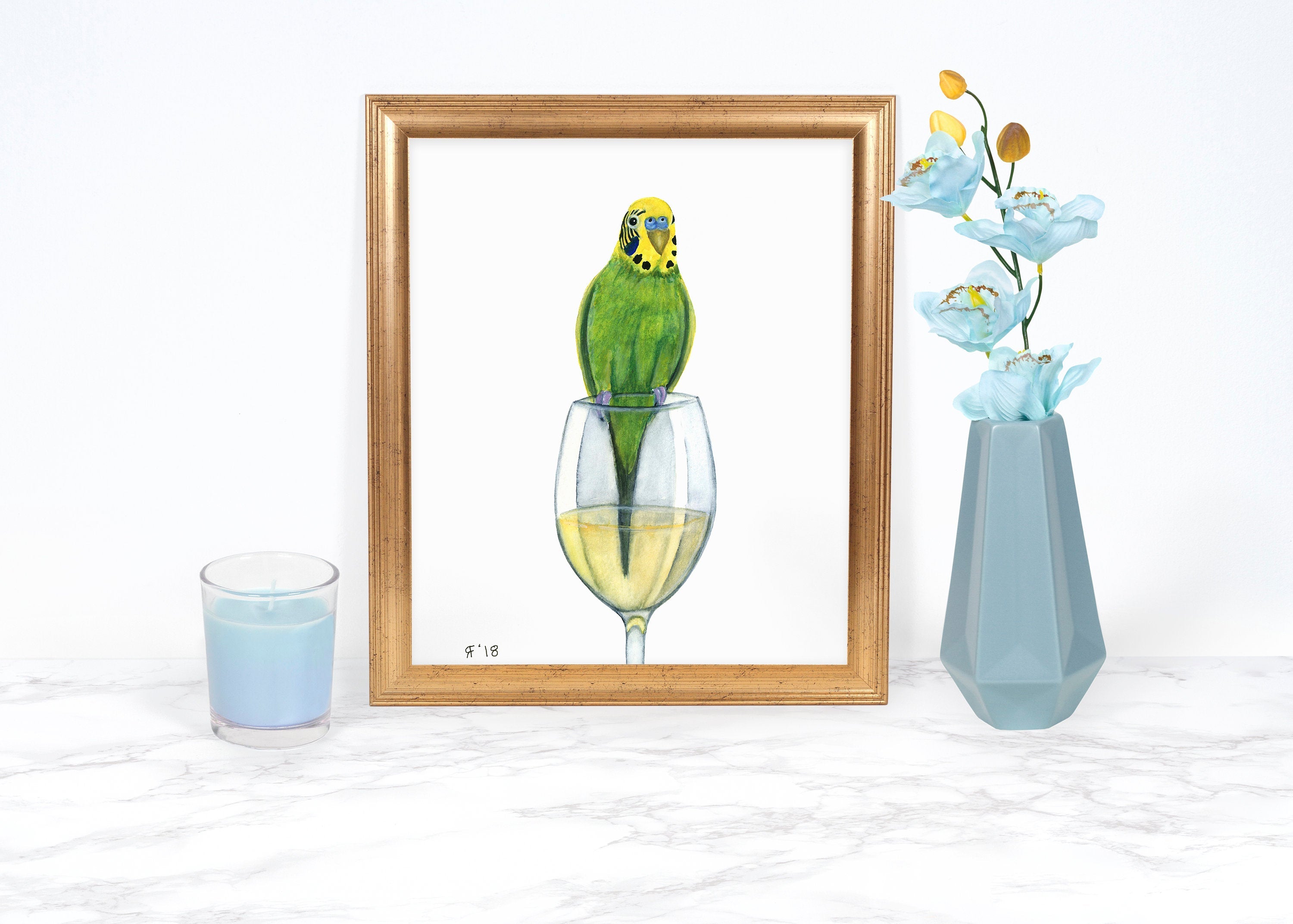 Budgie and White Wine