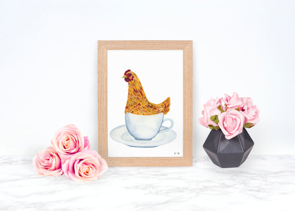 Lady Evelyn The Hen - Original Watercolor Painting