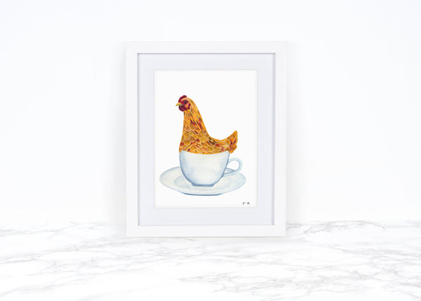 Lady Evelyn The Hen - Original Watercolor Painting