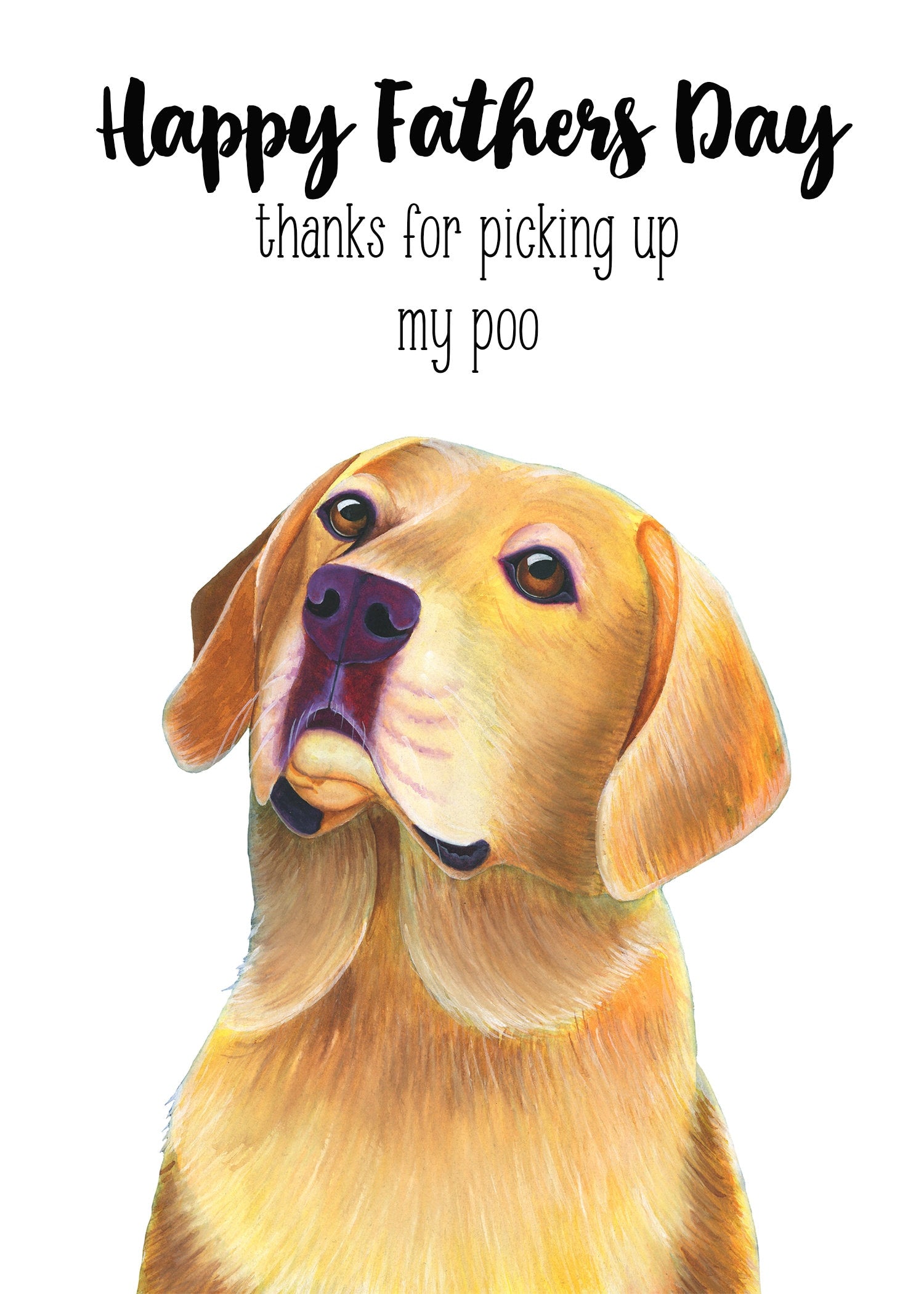 Funny Fathers Day Card, Funny Card For Dad, Fathers Day Gift, Dog Fathers Day Card From Son, First Fathers Day Card From Daughter