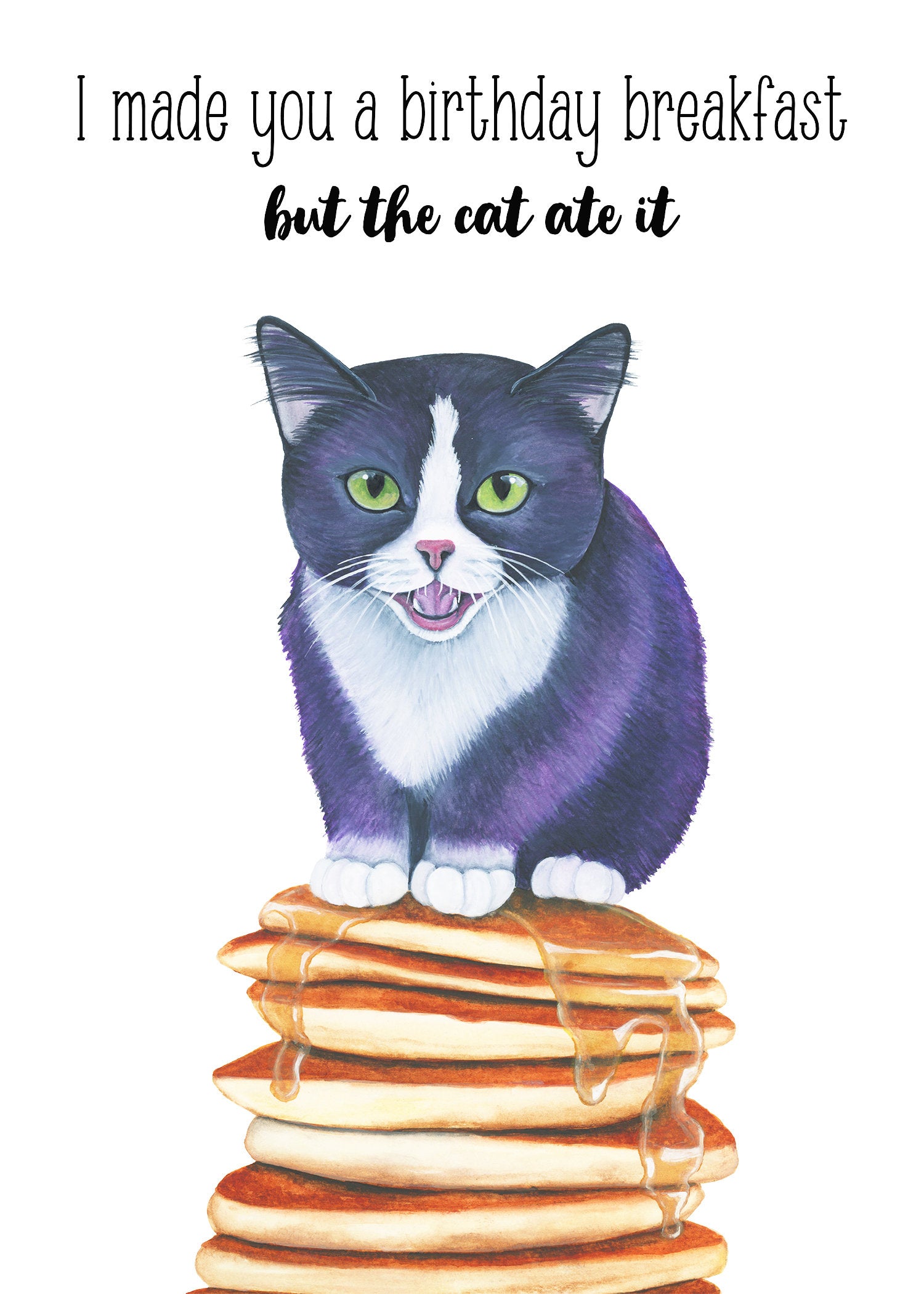 I made you a birthday breakfast but the cat ate it