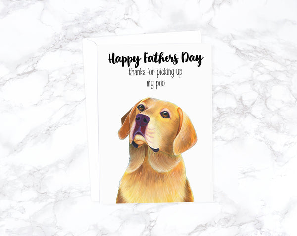 Funny Fathers Day Card, Funny Card For Dad, Fathers Day Gift, Dog Fathers Day Card From Son, First Fathers Day Card From Daughter