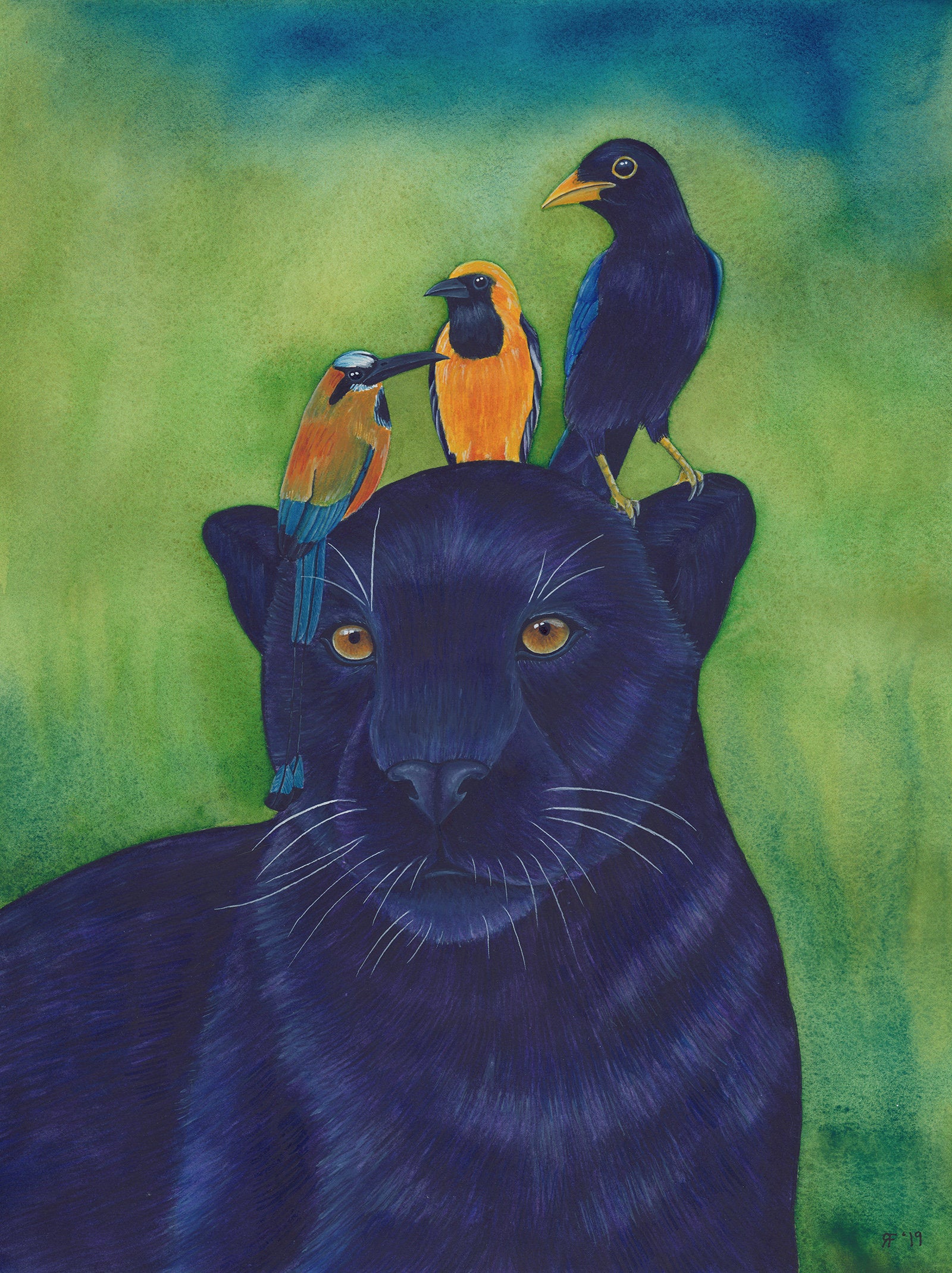 Friends From The Yucatan - Original Watercolor Painting