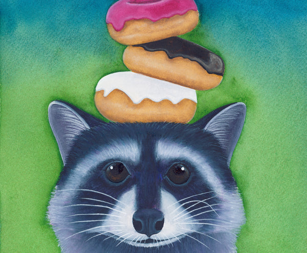 Randal The Racoon Loves His Donuts