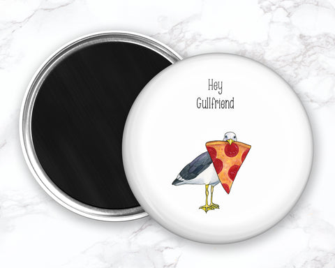 Funny Seagull Magnet, Funny Food Magnet, Pepperoni Pizza Magnet, Coastal Magnet, Refrigerator Magnets, Funny Kitchen Magnets