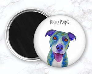 Pit Bull Magnet, Blue Dog Magnet, Funny Dog Magent, Dog Fridge Magnet, Refrigerator Magnets, Funny Kitchen Magnet, Dog Kitchen Magnet