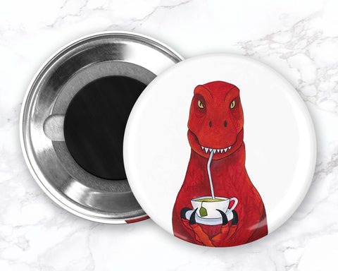 Funny Dinosaur Magnet, T-Rex Magnet, Funny Dinosaur Magnet, Coffee Magnet, Dinosaur Fridge Magnet, Refrigerator Magnets