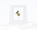 Hummingbird Art Print, Kitchen Wall Art, Food Wall Art, Whimsical Art Print Watercolor Painting, Funny Kitchen Art Kitchen Wall Decor