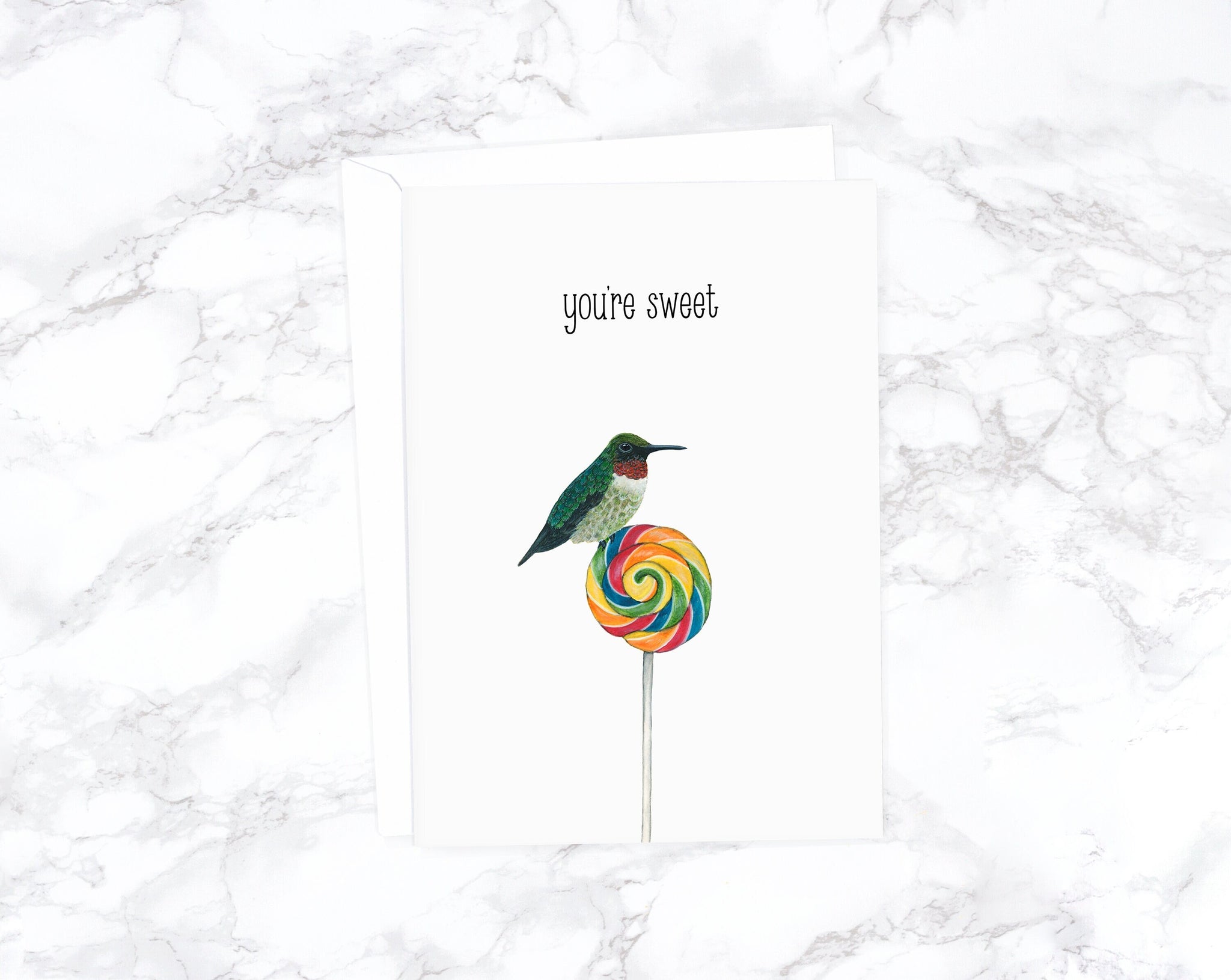 Watercolor Hummingbird Anniversary Card, Romantic Card, Love Card For Husband Birthday, Card For Girlfriend, Card For Wife