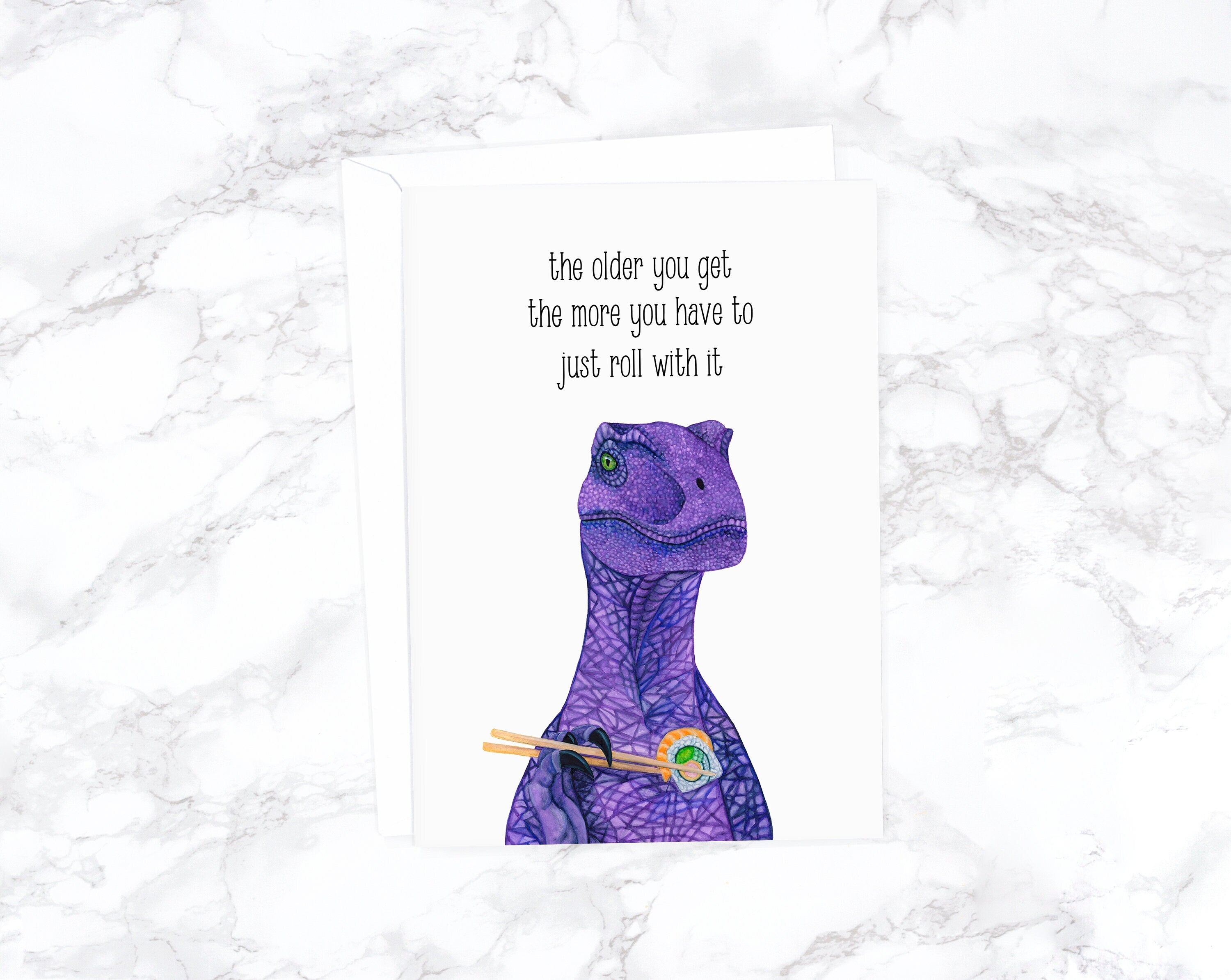 Dinosaur Birthday Card, Funny Boyfriend Birthday, Husband Birthday Card Old, Velociraptor Birthday Card Dad Birthday Card Rude Birthday Card