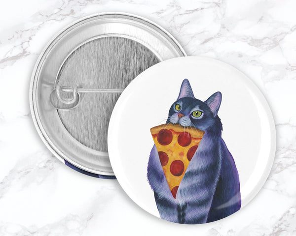 Cats with Coffee and Tea Pinback Button Set, Funny Cat Pin, Funny Cat Pinback Buttons, Backpack Accessory, Cat Gift