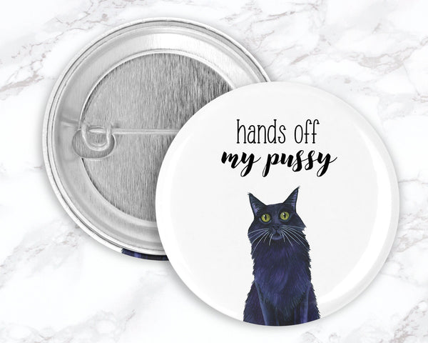 Feminist Pinback Button Set, Funny Cat Pinback Buttons, Backpack Accessory, Lanyard Pins, feminist gift, stocking stuffer, lanyard buttons