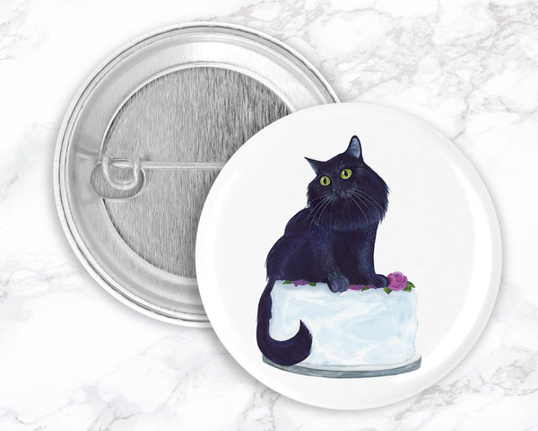 Cats with Coffee and Tea Pinback Button Set, Funny Cat Pin, Funny Cat Pinback Buttons, Backpack Accessory, Cat Gift