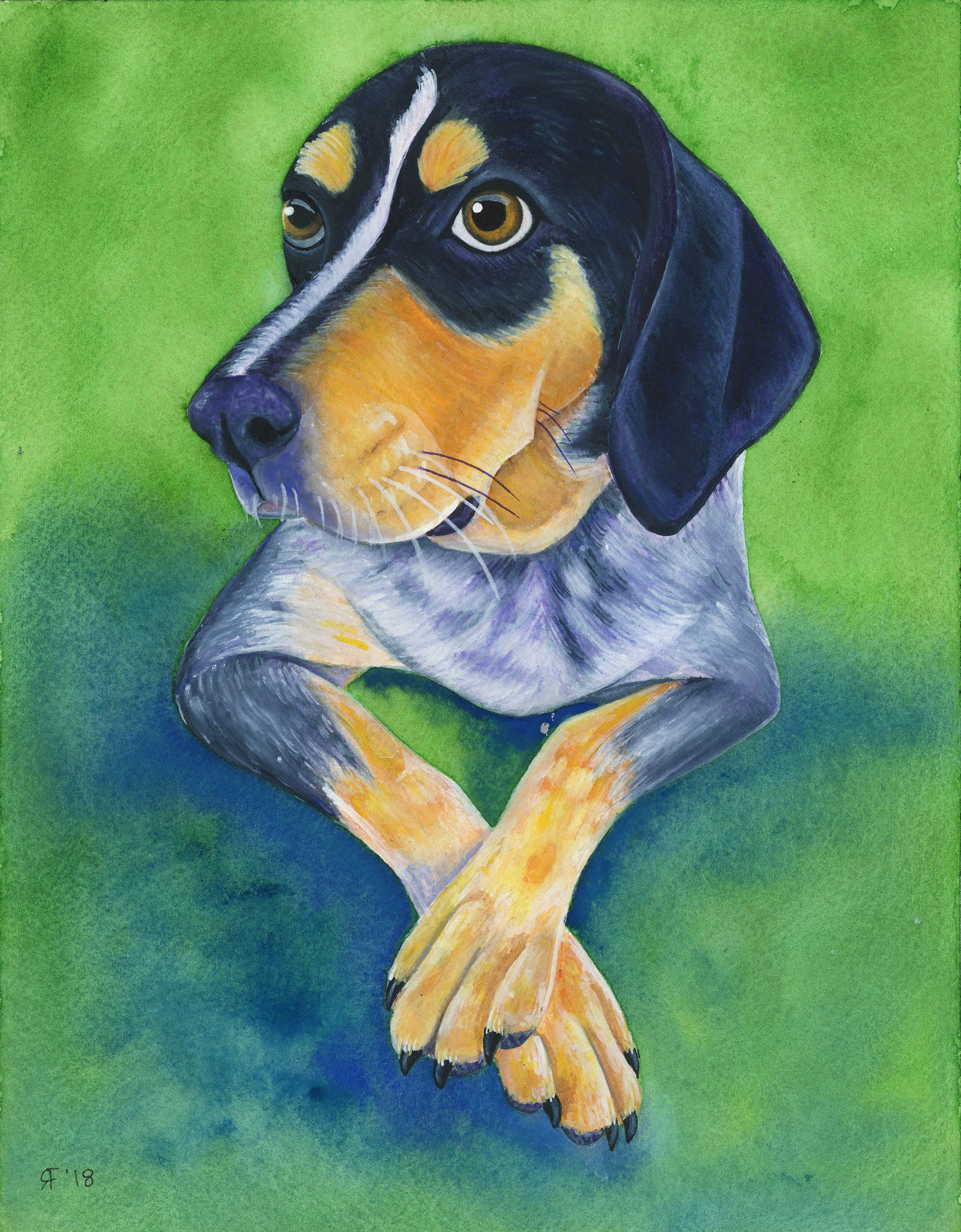 Custom Watercolor Pet Portrait
